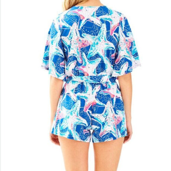 Lilly Pulitzer Madilyn Romper in Starfish - Picture 2 of 8